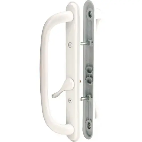 Secure Checkout Prime-Line C 1288*1 Sliding Door Handle Set With 10-Inch Pull, White