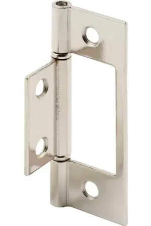Save Now Prime-Line N 7273 Bi-Fold Door Hinge, 3 in., Steel, Satin Nickel Plated, Non-Mortise (Pack of 2)
