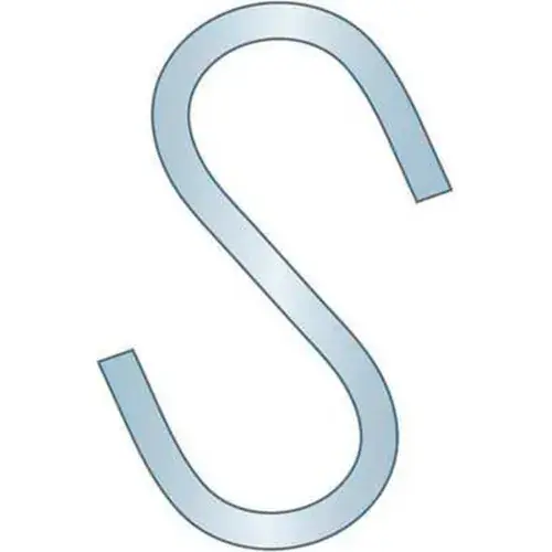 Popular S-Hook - 1-1/16" L x .080" Thick - Stainless Steel - Plain - USA - G.L. Huyett SHKS-001 - Pkg Qty 100