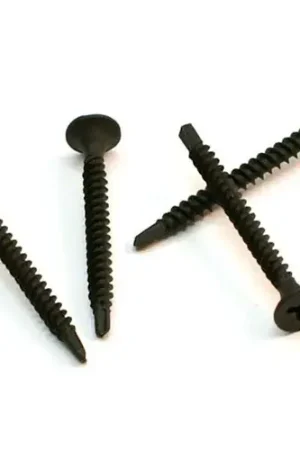 Buy Direct 6 x 1-1/4" Drywall Screw - Phillips Bugle Head - Black Phosphate - TEK Self-Drilling Pt - 500 Pack