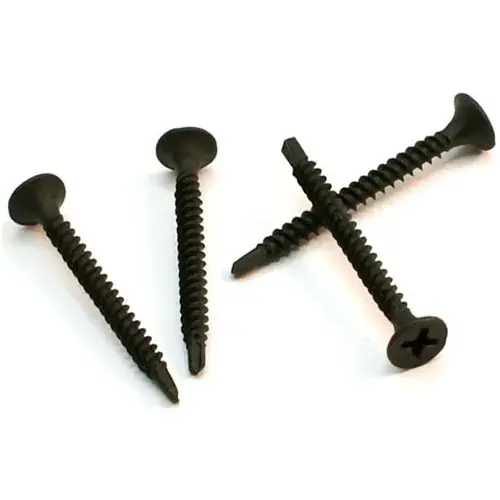 Buy Direct 6 x 1-1/4" Drywall Screw - Phillips Bugle Head - Black Phosphate - TEK Self-Drilling Pt - 500 Pack