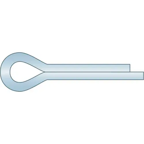 1/8" x 2" Cotter Pin - Carbon Steel - Zinc Clear - ASME 18.8.1 - Made In USA - Pkg Qty 250 Place Order