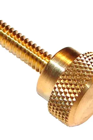 Precision Brass Thumb Screw w/ Shoulder - 4-40 - 1/4" Thread - 3/8" Head Dia. - Pkg of 10 Next Day Delivery