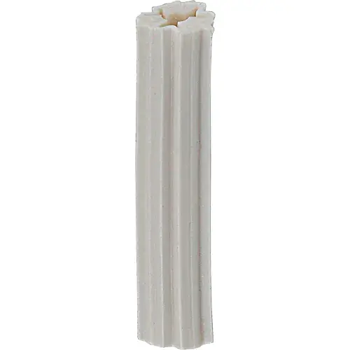 L.H.Dottie® Ribbed Tubular Plastic Anchor, 6 & 8 s, White, 100 Pack Price Cut
