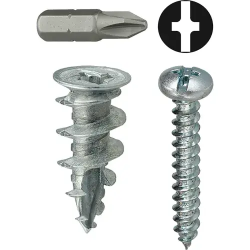 L.H.Dottie® Zinc Alloy Walldriller Anchor Kit w/ Combo Pan Head Screw, 8, 50 Pieces Mega Sale