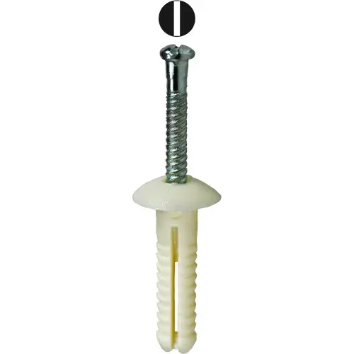 Reduced Price L.H.Dottie® Nylon Button Head Drive Anchor Kit w/ Pin, 1/4" x 1", 100 Pieces