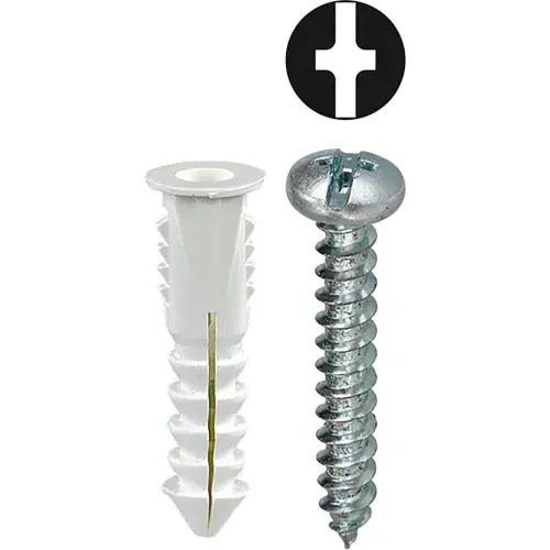 Brand New L.H.Dottie® Ribbed Conical Anchor Kit w/ Combo Pan Head Screw, 6, 201 Pieces
