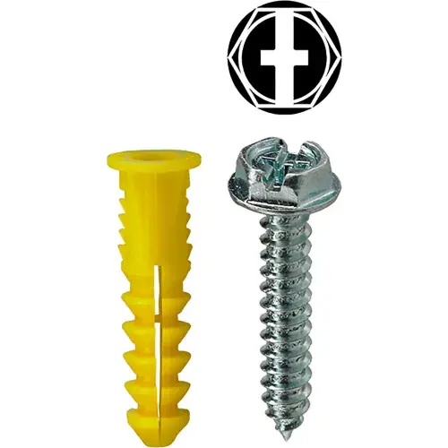 Best Price L.H.Dottie® Ribbed Conical Anchor Kit w/ Combo Hex Head Screw, 10, Tuff Pack, 201 Pieces