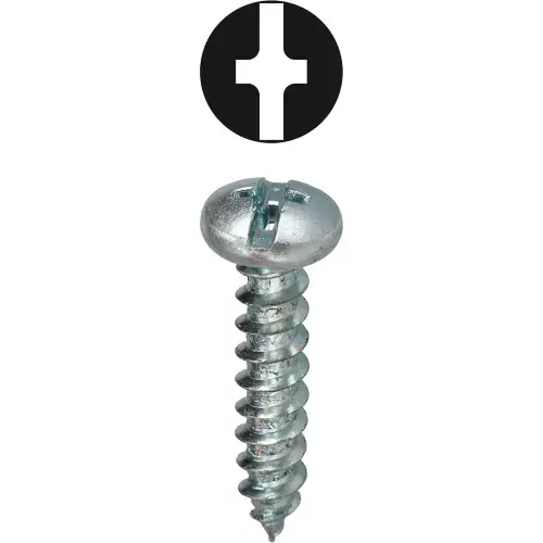 Deal L.H.Dottie® Sheet Metal Screw, Combo Pan Head, Carbon Steel, 12 x 1", 100 Pack