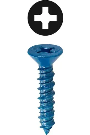 Exclusive Offer L.H.Dottie® Concrete Screw Anchor, Phillips Flat Head, 1/4" x 1-1/4", 100 Pack