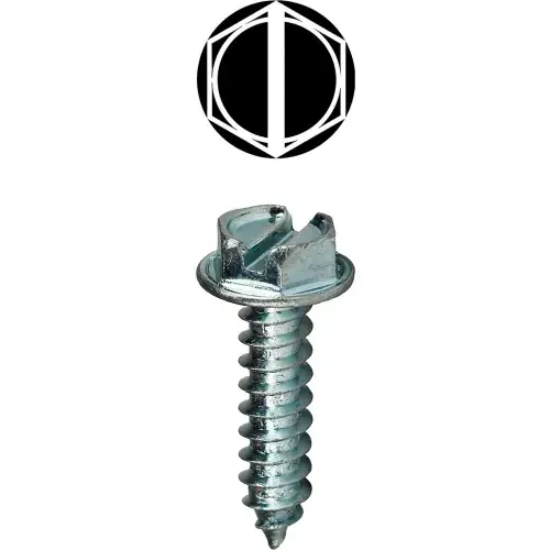 Final Sale L.H.Dottie® Sheet Metal Screw, Phillips/Slotted, Hex Washer Head, 6 x 1-1/4", 100 Pack
