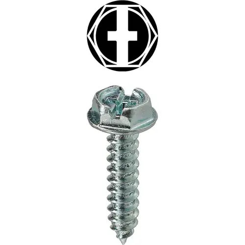 Last Chance L.H.Dottie® Sheet Metal Screw, Phillips/Slotted, Hex Washer Head, 8 x 1", Tuff 500 Pack