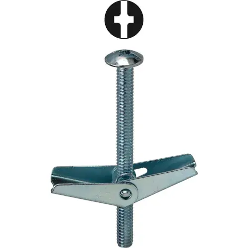 Markdown L.H.Dottie® Phillips/Slotted Mushroom Head Toggle Bolt, 1/4" x 3", 50 Pack