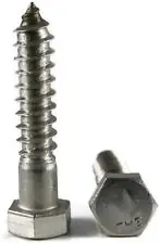 Professional Grade 1/4" X 6-1/2" Hex Head Lag Screws 18/8 Stainless Steel (1 / Pkg.)
