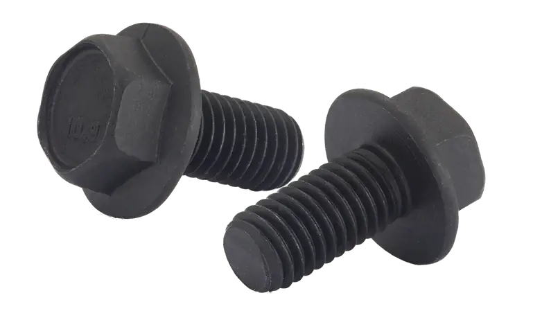 [200 PKG] Flange Bolts DIN 6921 10.9 Steel Black Phosphate M10-1.5 X 70 New Release