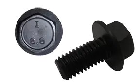 Today Only M8-1.25 X 12mm Flange Bolts Non-Serrated Class 8.8 Steel Plain Fully Threaded (800 / Pkg.)