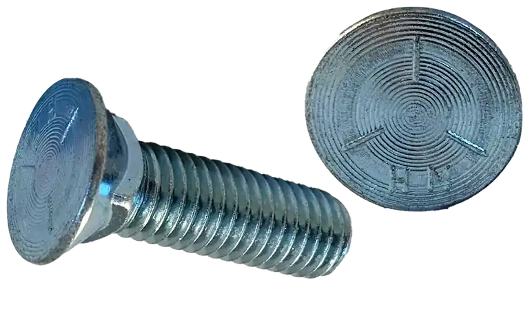 Super Sale 7/16-14 X 1-3/4" Plow Bolts Flat 3 Head Grade 5 Steel Zinc Plated (525 / Pkg.)