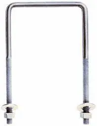 Hot Deal 3/8"-16 X 4" X 7" U Bolts Square Bend, With Two Nuts and Two Washers Hot Dipped Galvanized Steel (55 / Pkg.)