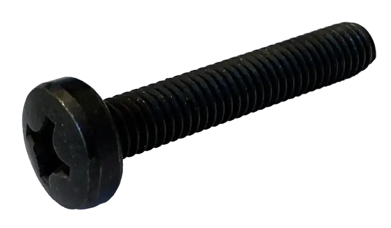 10-32 X 1-1/8" Machine Screws Pan Head Phillips Drive Steel Black Zinc (4000/Pkg.) Low Price