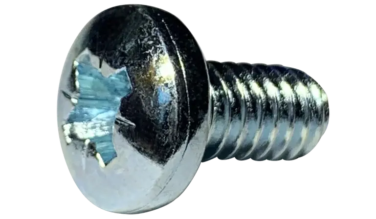 6-32 X 1/2" Machine Screws Pan Head Pozidriv Drive Steel Zinc Plated (10000/Pkg.) Time-Limited