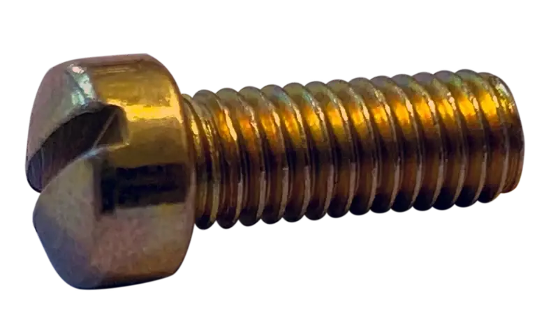 10-24 X 5/8" Machine Screws Fillister Head Slotted Drive Steel Zinc Yellow (7000/Pkg.) Brand New