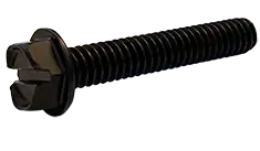 10-32 X 1" Machine Screws Indented Hex Head Slotted Drive Steel Black Oxide (4000/Pkg.) Crafted