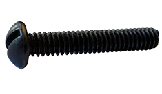 2-56 X 3/8" Machine Screws Round Head Slotted Drive Steel Black Oxide (10000/Pkg.) Limited Offer