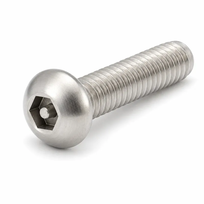 Sale 8-32 X 1" Button Head Cap Screws Tamper Resistant Pin-In Socket Drive 18/8 Stainless Steel (100 / Pkg.)