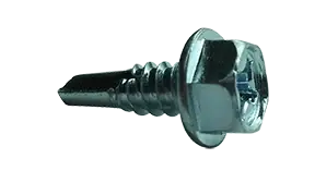8-18 X 1/2" Self-Drilling Screws Indented Hex Washer Head Phillips Drive Point Type 2 Steel Zinc Plated (10000/Pkg.) Budget