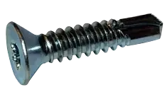 10-16 X 1-1/2" Self-Drilling Screws Flat Head Six Lobe Drive Point Type 3 Steel Zinc Plated (4000/Pkg.) Special Offer