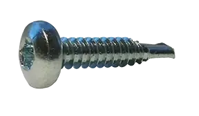 12-14 X 3/4" Self-Drilling Screws Pan Head Six Lobe Drive Point Type 3 Steel Zinc Plated (5000/Pkg.) High Quality