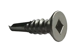 High Quality 14 X 2" Self-Drilling Screws Flat Head Square Drive Point Type 3 Steel Zinc Plated (1000/Pkg.)