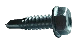 8-18 X 3-1/2" Self-Drilling Screws Indented Hex Washer Head Point Type 2 Steel Zinc Plated (1200/Pkg.) Reduced Price