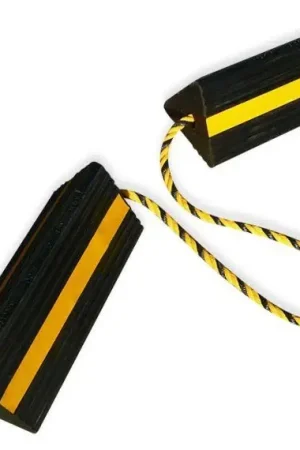 [1 PC] Rubber Wheel Chocks Reflective Strip 12 X 5 X 5 Today Only