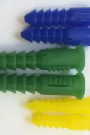 [100 PKG] Plastic Anchors Ribbed Super 4 Way 10-12 Screw Size Fan Favorite