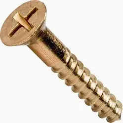 10 X 1-1/4" Wood Screws Frearson Drive Flat Head Silicon Bronze (100 / Pkg.) Certified