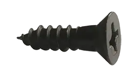 Shop Now 7 X 1" Wood Screws Phillips Drive Flat Head Steel Black Oxide & Oil (4000 / Pkg.)