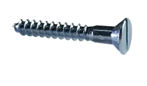8 X 1-1/4" Wood Screws Slotted Drive Flat Head Steel Zinc Plated (3000 / Pkg.) Premium