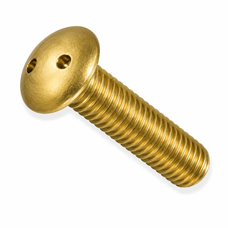 8-32 X 1" Tamper Resistant Machine Screws Oval Head Spanner Drive Brass (100 / Pkg.) Last Chance