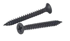 8 X 1" Fine Thread Drywall Screws Bugle Head Phillips Drive Steel Black Phosphate (2000 / Pkg.) Professional Grade