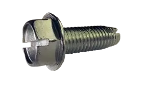 1/4-20 X 3/4" Type 1 Thread Cutting Screws Indented Hex Washer Head Slotted Drive Steel Zinc & Bake (3000 / Pkg.) Next Day Delivery