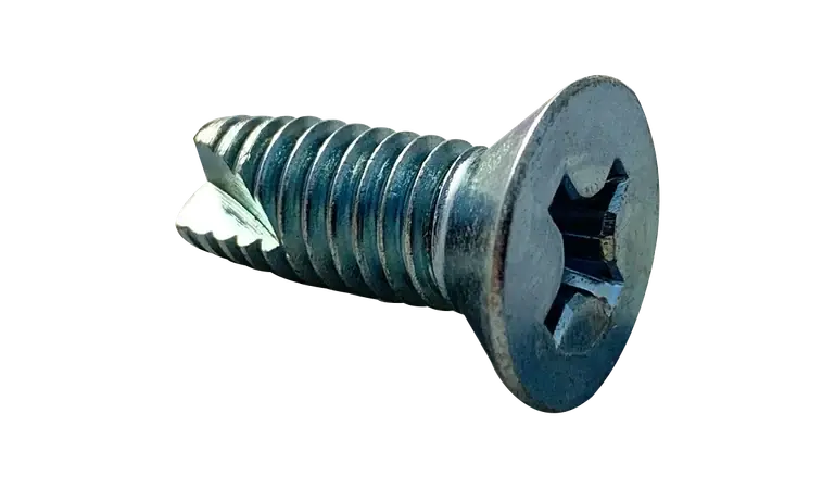 8-32 X 1" Type 23 Thread Cutting Screws Flat Head Phillips Drive Steel Zinc & Bake (7000 / Pkg.) Affordable