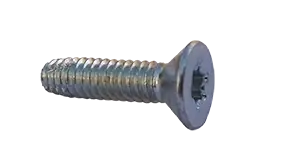 Bargain 10-24 X 1" Type F Thread Cutting Screws Flat Head Six Lobe Drive Steel Zinc & Bake (6000 / Pkg.)