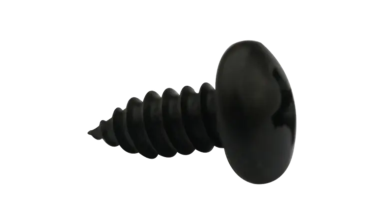 Weekend Sale 8 X 3/4" Type AB Self Tapping Sheet Metal Screws Pan Head Phillips Drive Steel Black Zinc & Bake (8000/Pkg.)
