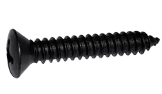 Popular 10 X 1" Type AB Self Tapping Sheet Metal Screws Oval Head Phillips Drive Steel Black Oxide (6000/Pkg.)