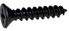 6 X 1" Type A Self Tapping Sheet Metal Screws Flat Head Phillips Drive 18/8 Stainless Steel Black Oxide (5000/Pkg.) Best Seller