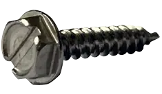 14 X 3/4" Type AB Self Tapping Sheet Metal Screws Indented Hex Washer Head Slotted Drive 18/8 Stainless Steel (1000/Pkg.) One Day Deal