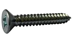 10 X 3-1/2" Type AB Self Tapping Sheet Metal Screws Flat Head Phillips Drive Steel Zinc & Bake (800/Pkg.) Best Seller