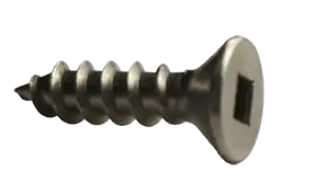Clearance 8 X 1-1/2" Type A Self Tapping Sheet Metal Screws Flat Head Square Drive 18/8 Stainless Steel (1000/Pkg.)