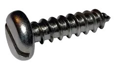 4 X 7/16" Type AB Self Tapping Sheet Metal Screws Pan Head Slotted Drive 18/8 Stainless Steel (5000/Pkg.) Fast Shipping